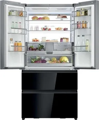 Produktbild von Haier HFR79F19DFGB, 703 l, SN-T, 12 kg/24h, D, Fresh Zone Fach, Schwarz