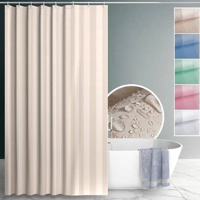 Produktbild von Famanu Duschvorhang Wasserabweisend Beige - 240 x 200 cm