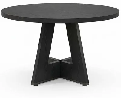Obrázek produktu pro Kulatý jídelní stůl HOGA-XK00614X, 122,5 x 122,5 x 74,5 cm, černý