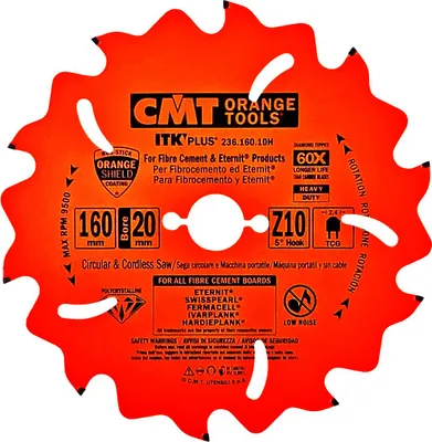 Obrázek produktu pro CMT ITK | Diamantový pilový kotouč na cementotřískové desky ø 160/20 mm Z10