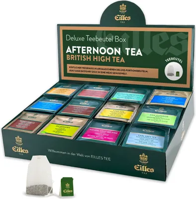 Produktbild von BRITISH AFTERNOON Mischbox mit 12 Sorten EILLES Deluxe Teebeutel für tolle Teezeremonien