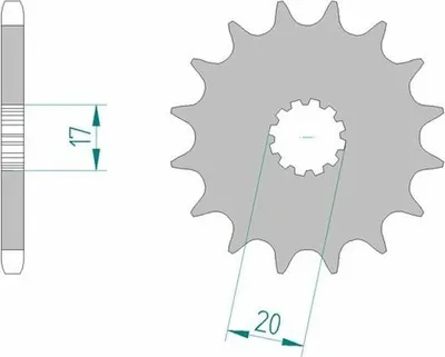 Produktbild von AFAM Stahl Standard Ritzel vorne - 428