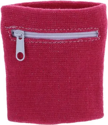 Produktbild von Jumada's - Schweißband - Armband - Handgelenkschweißband - Reißverschluss - 8 x 8 CM - Rosenrot