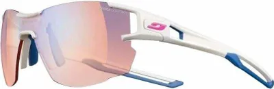 Immagine prodotto di Julbo Aerolite Reactiv Performance 1-3 Occhiali da ciclismo ad alto contrasto bianco/blu