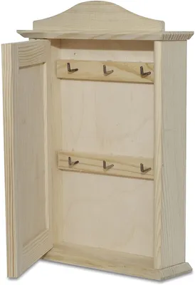 Produktbild von Creative Deco Schlüsselkasten Holz mit 6 Haken | 20 x 6 x 29,5 cm | Schlüsselschrank Schlüsselbrett | Perfekt für Lagerung, Decoupage & Dekoration