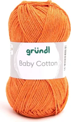 Produktbild von Gründl Wolle Baby Baumwolle 50 g orange