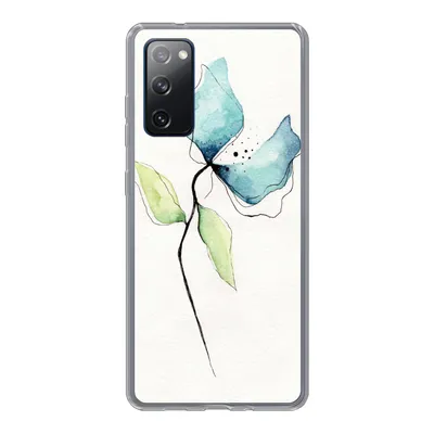 Produktbild von MuchoWow® Handyhülle Schutzhülle Hülle für Samsung Galaxy S20 FE Blumen - Aquarell - Blau Silikon Softcase Handy Hülle - Abdeckung