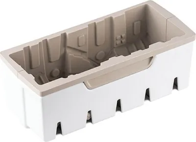 Produktbild von Silikomart Winter Village, Kuchenform, Rechteckig, Gerillte Oberfläche, 1,2 l, Beige, Weiß, Silikon