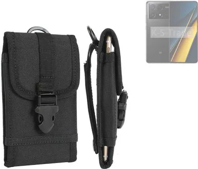 Produktbild von K-S-Trade Holster Handy Hülle kompatibel mit POCO X6 Pro 5g Holster Handytasche Gürtel Tasche Schutz Hülle Robust Outdoor schwarz
