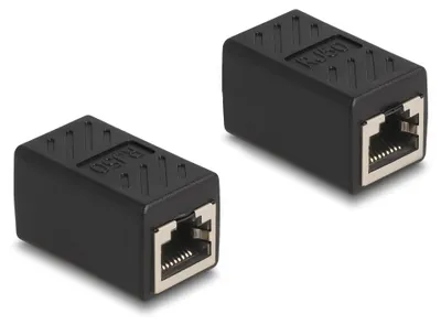 Produktbild von DeLOCK RJ50 Adapter Buchse zu Buchse schwarz, RJ-50, RJ-50, Schwarz