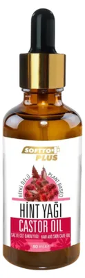 Produktbild von Softto+Plus Rizinusöl – Glanz, Stärke und Feuchtigkeit für Haut & Haar 50ml