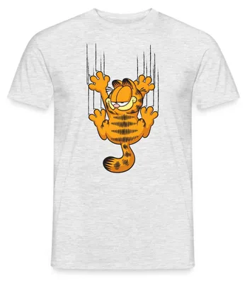 Produktbild von Spreadshirt Garfield Kratzer Männer T-Shirt, XXL, Grau meliert