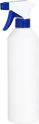 Produktbild von Sprühflasche, leer, 500ml, weiß, inkl. Trigger, PE, DIN 28/410, weiß/blau