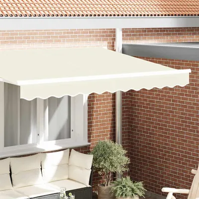 Image de vidaXL Volant de store, couleur crème, 580 x 20 cm, toile