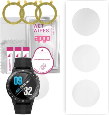 Produktbild von apgo 3 Stück Schutzfolie, klar, kompatibel mit Maxcom Fit FW37 Argon Smartwatch, Hydrogel Displayschutzfolie mit Positionierhilfe, Displayfolie, robust und kratzfest