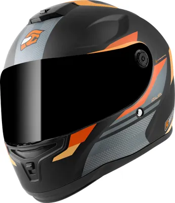 Produktbild von FC-Moto FF114B Zeron Helm, schwarz matt/orange, XS