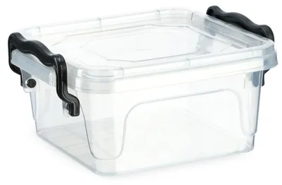 Aufbewahrungsbox 0,35 l, transparent, Kunststoff, mit Klickdeckel