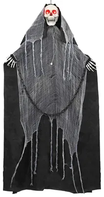 Produktbild von vidaXL Halloween-Sensenmann zum Aufhängen SPOOKA Schwarz 112 x 164 cm