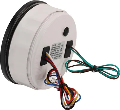 Immagine prodotto di Tachimetro 3 in 1, manometro dell'olio, temperatura dell'acqua, 4 3/8 pollici, 8000 giri/min, da 0 a 10 bar, da 40 a 120 °C, 7 colori, retroilluminazione, per camper, yacht, camion, lunetta del quadrante nera