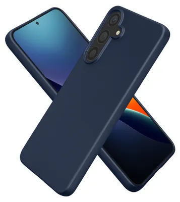 Produktbild von kwmobile Handyhülle für Samsung Galaxy S25 FE Hülle - Silikon Case metallisch schimmernd - Schutzhülle Cover - Metallic Blau