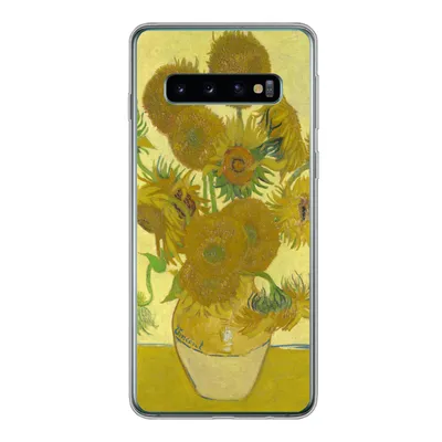 Produktbild von MuchoWow® Handyhülle Schutzhülle Hülle für Samsung Galaxy S10 Sonnenblumen - Vincent van Gogh Silikon Softcase Handy Hülle - Handytasche