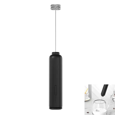 Produktbild von Elektrischer Milchaufschäumer mit 2 Rührköpfen, 3 Geschwindigkeitsstufen, wiederaufladbar,Handmixer für Milch, Kaffee und Latte