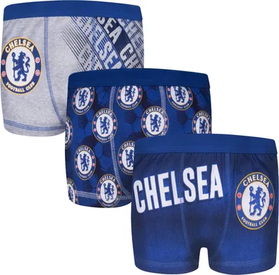Obrázek produktu pro Chelsea FC - Chlapecké boxerky (3-pack) GF238 (146-152) (modrá/tmavě šedá)