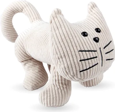Produktbild von Türstopper ( Beige ) Katze 25x20cm Türsack, Plüschdeko schwer ( 1000g ) für innen, Fensterfeststeller , Kinderzimmer Deko