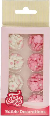 Produktbild von FunCakes Zuckerdekorationen Little Flower Mix Weiß/Rosa Set