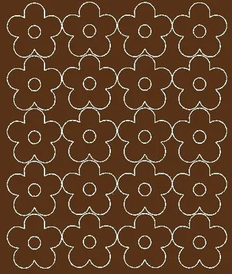 Image de Autocollants muraux fleurs, 20 pièces, brun brillant