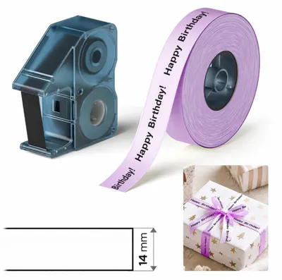 Obrázok produktu pre Páska NIIMBOT B18 N1, fialová + termotransferová páska, čierna, 14 mm