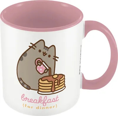 Obrázok produktu pre Pusheen - Hrnček na kávu "Raňajky", kontrastný PM3840 (jedna veľkosť) (ružová/biela)