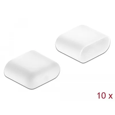 Produktbild von Staubschutz für USB Type-C Stecker (weiß, 10 Stück)