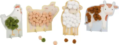 Zdjęcie produktu dla Zestaw kreatywny Little Dutch Zestaw z pomponami farma