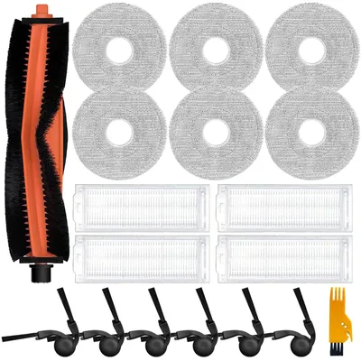 Saugroboter-Zubehör S40 Pro – 1 Hauptbürste, 6 Tücher, 4 Filter, 6 Seitenbürsten