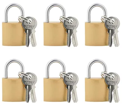 Image de U Lock avec Clés 6 pcs Laiton Fer