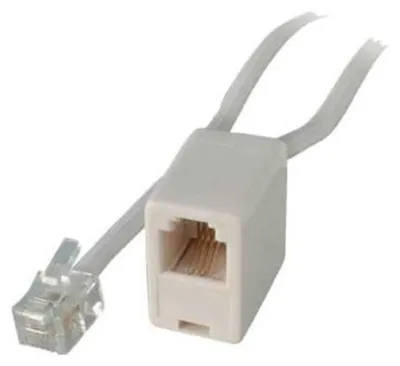 Produktbild von Isdn Telefonverlängerungskabel RJ45 Stecker/Buchse weiß 6m