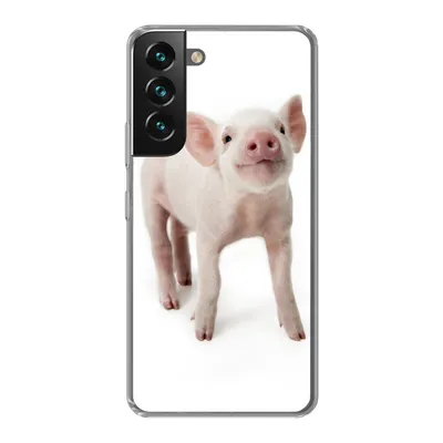 Produktbild von MuchoWow® Handyhülle Schutzhülle Hülle für Samsung Galaxy S22 Schwein - Tiere - Weiß Silikon Softcase Handy Hülle - Mobiltelefonhülle