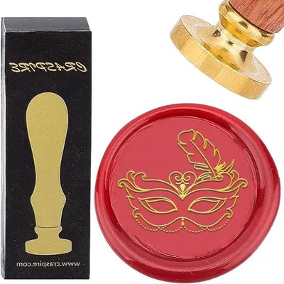 Zdjęcie produktu dla Mosiężna pieczątka „Prom” 25 mm z rączką z palisandru – do dekoracji zaproszeń i kopert