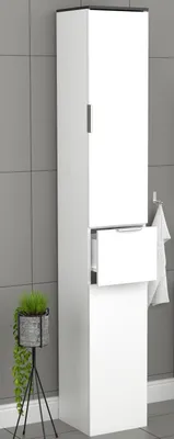 Produktbild von VCM Holz Badezimmerschrank | Badmöbel |Stand Badschrank | Hochschrank | Maße ca. H. 190 x B. 30 x T. 30 cm - Donali