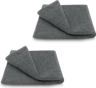 Produktbild von 2x ARLI Duschtuch 60 x 120 cm anthrazit - 100% Baumwolle ( 2 er Set / Pack )