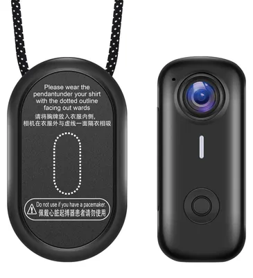Produktbild von Magnetische Mini-Sportkamera Daumenkamera 120°-Weitwinkel intelligente Bildstabilisierung für Radfahren Vlogs Motorradfahren und Schulaufnahmen, schwarz
