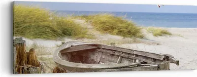 Produktbild von Bild auf Leinwand - Leinwandbild - Einteilig - Strand Möwen £ódŸ - 90x30cm - Wand Bild - Wanddeko - Wandbilder - Leinwanddruck - Bilder - Wanddekoration - Leinwand bilder - Wandbild - AB90x30-4170