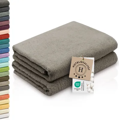 Produktbild von Duschtücher 2er Set, 70x140 cm, fango (braun-grau), Baumwolle