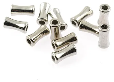 Produktbild von Vintageparts Zwischenperlen Acryl silber platiniert 11 mm