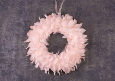 Immagine prodotto di Ghirlanda MagicHome Natalizia, in piuma, rosa, sospesa, 35 cm