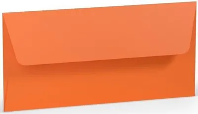Produktbild von Briefumschlag DL Nassklebung Seidenfutter Orange