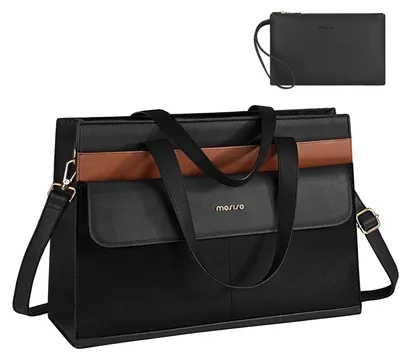 Produktbild von Solidchoice – Elegante Laptop-Tasche aus Kunstleder mit integriertem Faltfach
