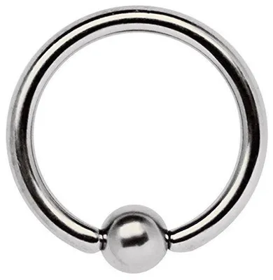 Produktbild von Intimschmuck Titan Piercing Ring 1,2 x 8 mm mit Klemmkugel