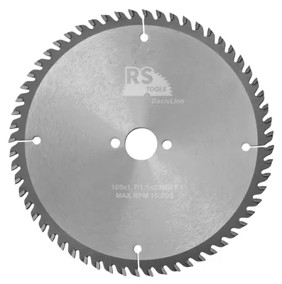 Productafbeelding van RStools HM cirkelzaag BasicLine Ø165 x 1,7 x 20 mm T=60 wisseltand